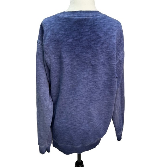 Victoria's Secret PINK Distressed Gradient Blue Sweatshirt Size XS - Picture 6 of 10
